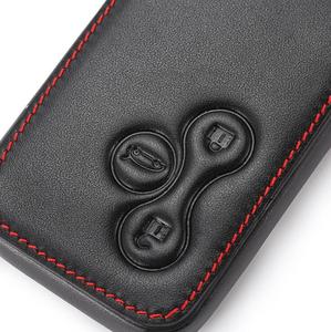 Leather 3 Button Car <strong>Key</strong> Cover Case Protector Skin Smart Card for Renault Clio <strong>Logan</strong> Megane 2 3 Koleos Scenic - Product Image 2
