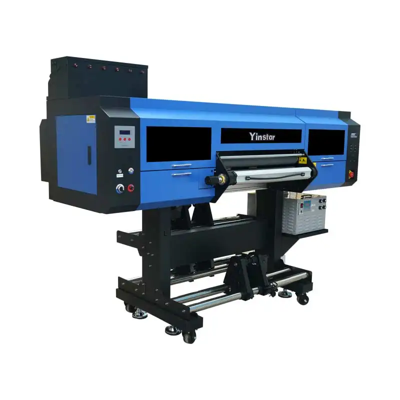 60cm de ancho I3200 cabeza UV DTF impresora con laminadora máquina de impresión de gran formato 2023 nueva tecnología de impresión hacer impresión en relieve