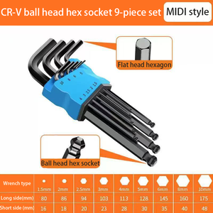 L-tipi anahtarı Hex anahtar taşınabilir ev onarım aracı alyan anahtarı takımı yüksek sertlik ve yüksek dayanıklılık - Product Image 5