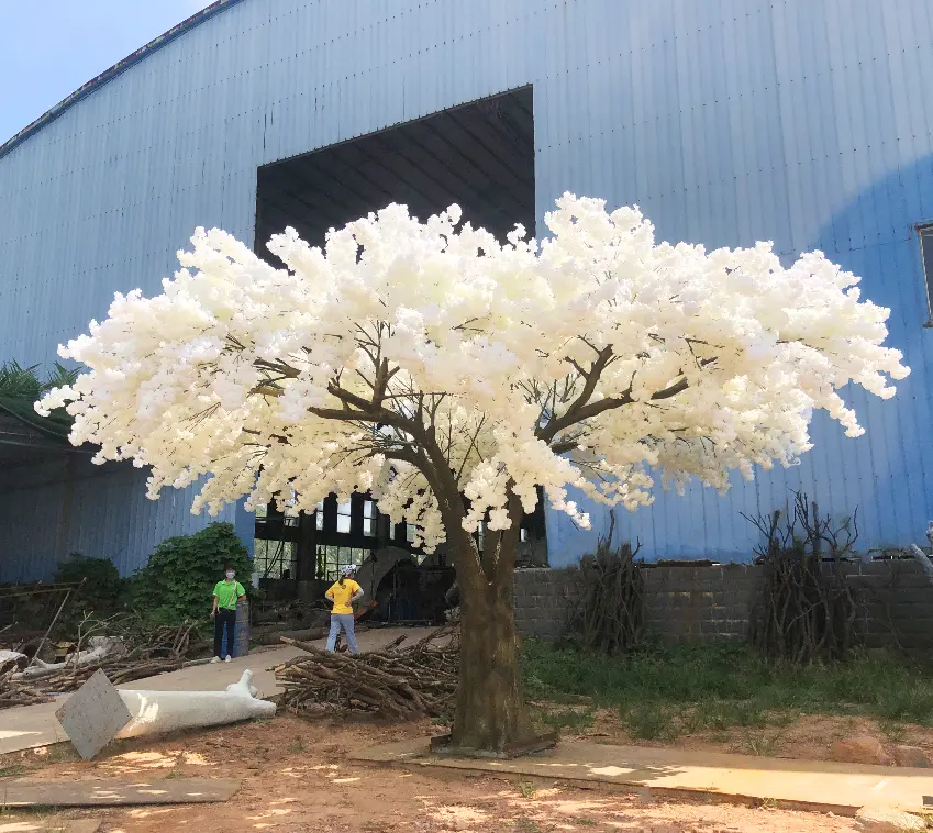 Nouveaux produits arbres de fleurs blanches de grande taille arbre de fleurs de cerisier artificielles japonais pour décoration de mariage