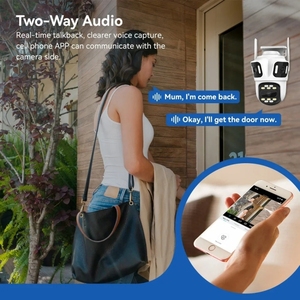 8Mp Outdoor Wireless <strong>IP</strong> CCTV <strong>Camera</strong> ICsee Wifi Dual Ball Machine Linkage 4K Night Vision Indoor Network <strong>Camera</strong> with Ptz <strong>Function</strong> - Product Image 4