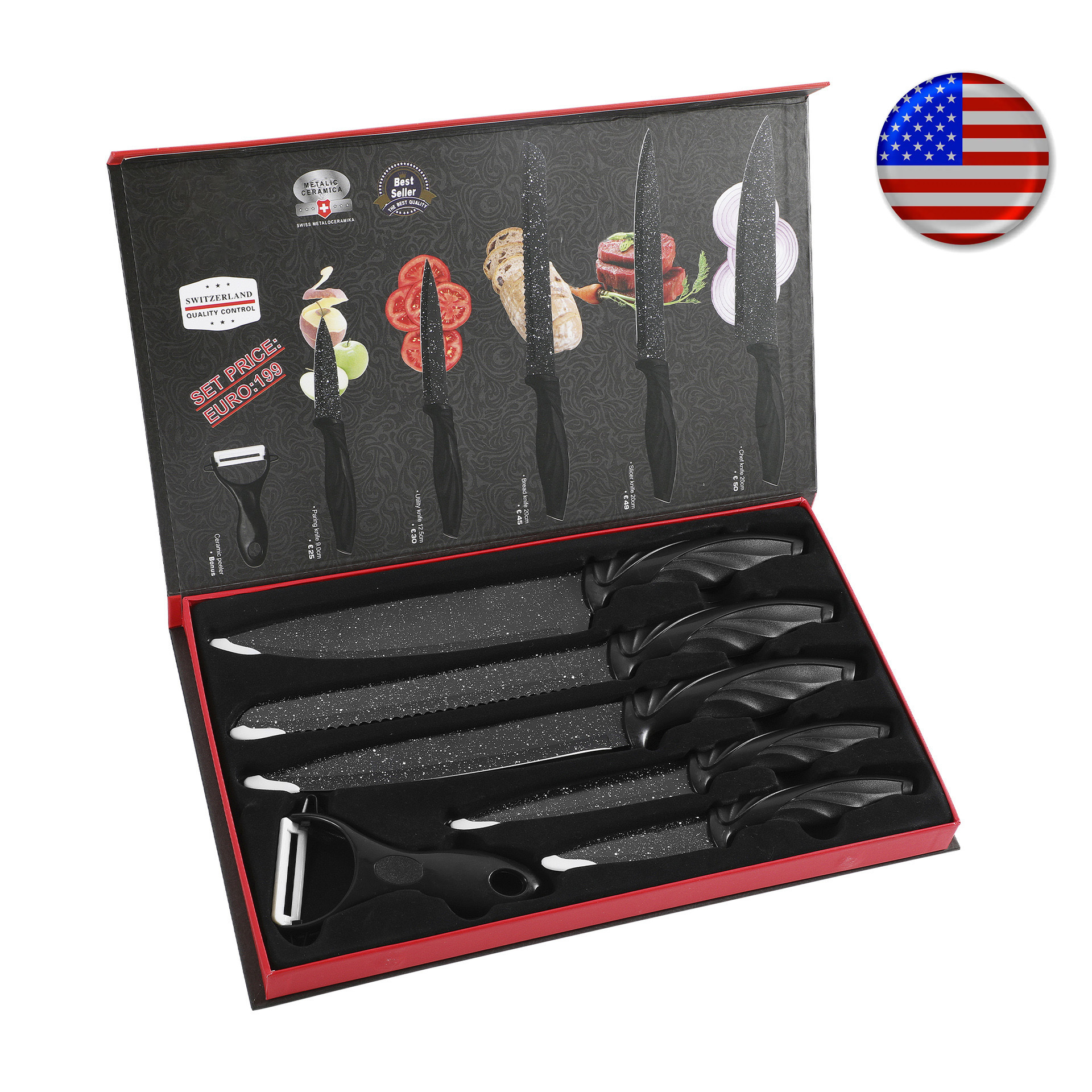 Set of 6pcs as the photo shows