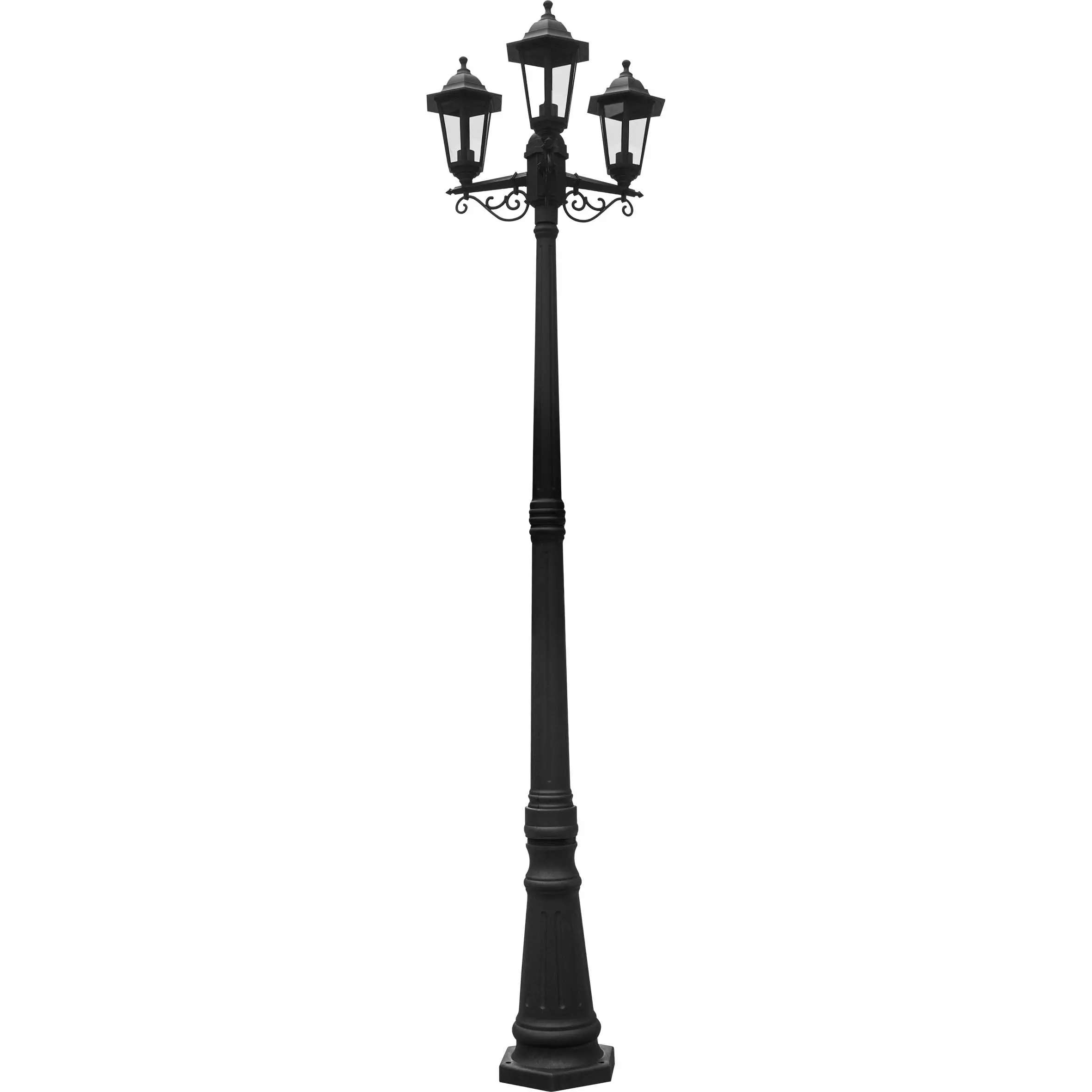 PH6103 ip44 Professional manufacture outdoor decorative lighting antique plastic 2m pole lamp post led garden pole light