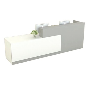 前台前台呼叫柜台接待处办公楼收银台市场沙龙接待处白色 - Product Image 1