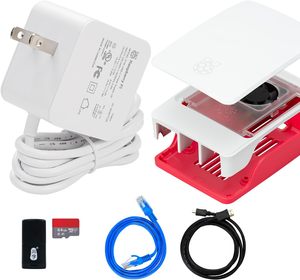 Offizielles Schutzhülle aktiver Kühlventilator-Kit verspiegelte Speicherkarte Netzwerkkabel Zubehör Raspberry Pi 5 Stromversorgungskits - Product Image 1