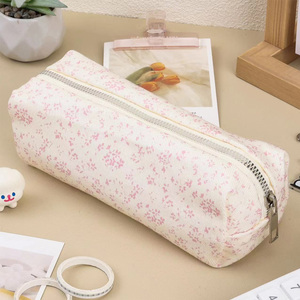 Bán buôn tùy chỉnh chất lượng cao Xách Tay Vải trang điểm lưu trữ túi thời trang hoa mẫu bút chì trường hợp Dây Kéo Túi mỹ phẩm - Product Image 5