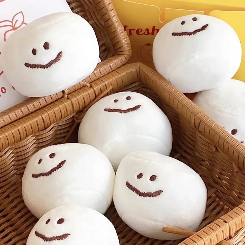 Decompression ball smiley cartoon cute custom marshmallow stuffed animals toy wholesale soft toy plush toy
