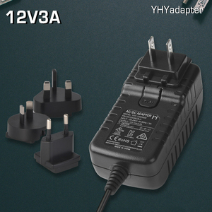 AC DC Adapter 12 V3A Austauschbares Schalt netzteil 12 VDC 3A Ausgang 12 V 3A Adapter - Product Image 2
