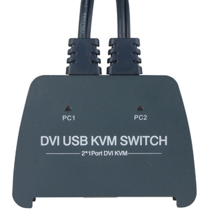 VCOM 2 in 1 DVI KVMスイッチUSBケーブル付きデュアルコンピュータ共有モニターUSB2.0スイッチボックス - Product Image 4