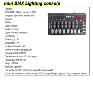 Mini controlador de DMX-48 para cabezales móviles LED PAR Light DJ Disco Efecto de iluminación Consola LED Matrix Tipo de luz - Product Image 4