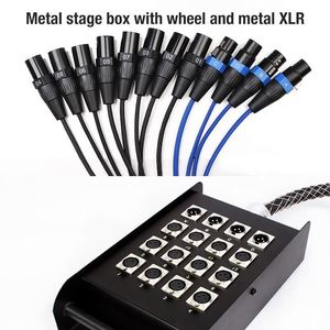 OEM Professional 24CH XLR Snake Cable Caja de escenario de 32 canales con entrada/salida XLR macho para sonido en vivo y estudio - Product Image 3