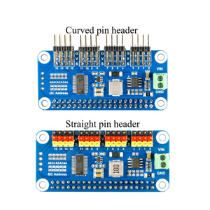 Servocontrolador original HAT para Raspberry Pi 16 canales 12 bits I2C Servocontrolador HAT (B) Módulo de controlador de motor - Product Image 1