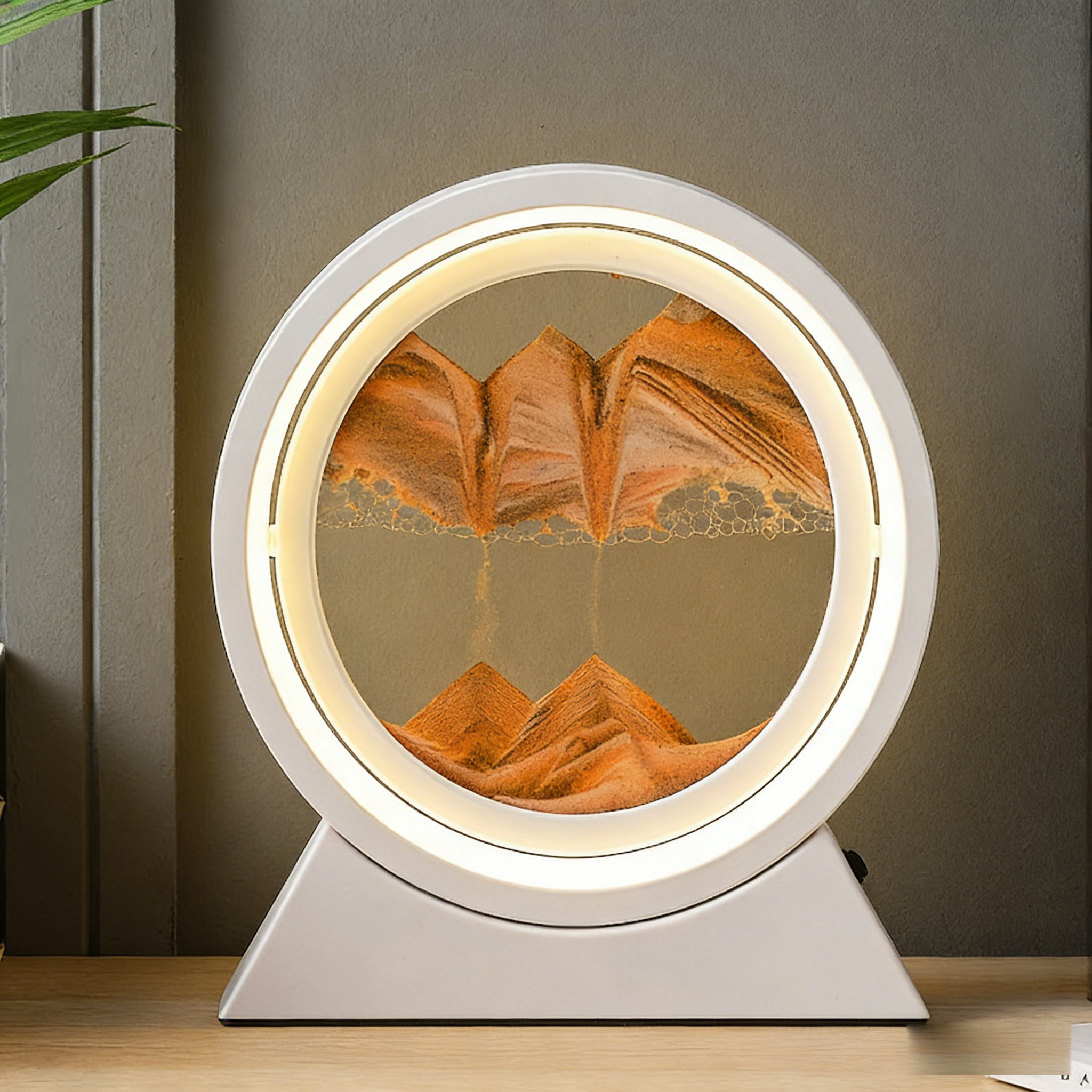 12 inch white frame plastic-orange sand