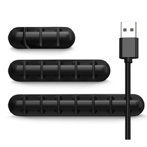 X919ที่เสียบสายหูฟังซิลิโคนแบบหนีบจัดการสายที่ม้วนเก็บสาย USB อุปกรณ์จัดระเบียบสายซิลิโคนสำหรับตั้งโต๊ะ - Product Image 1