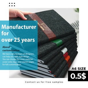 Kurumsal hediye defter özel planlayıcısı pu deri günlük günlüğü A5 A6 keçe kırmızı moda notebpad dizüstü kalem ile set - Product Image 3