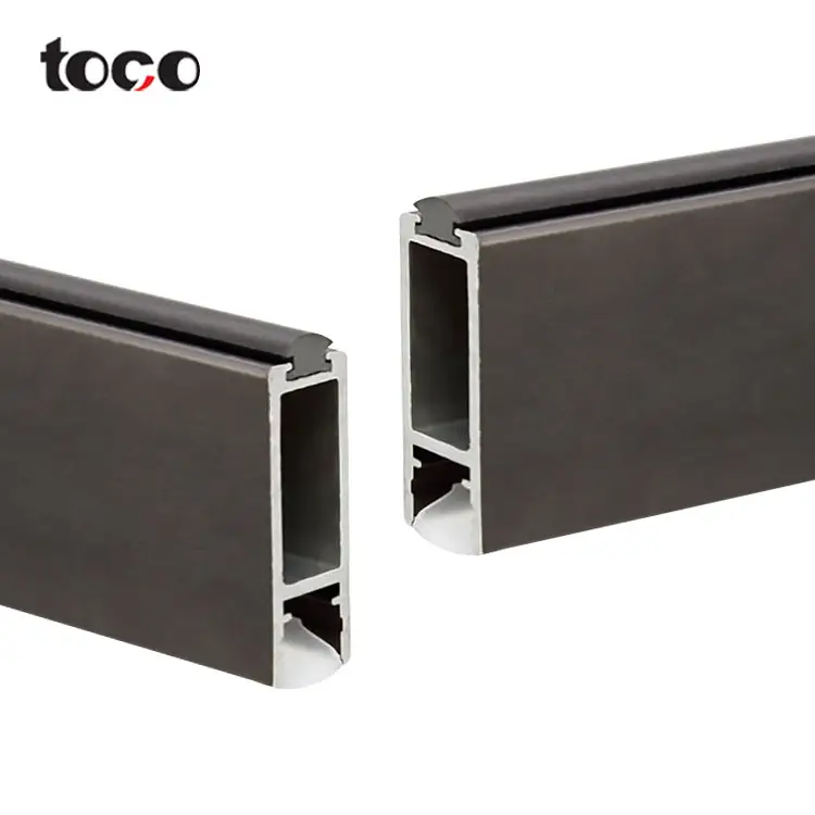 Toco – connecteur de tige de placard, support central de tige de placard, profil ovale, tube en acier, armoire, tuyau ovale