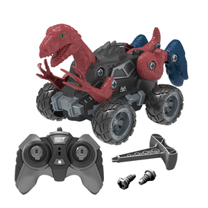 การออกแบบใหม่ถอดและประกอบ 4WD รีโมทคอนโทรลรถปิดถนนยานพาหนะของเล่น RC ไดโนเสาร์พร้อมไฟ LED และสเปรย์ - Product Image 6