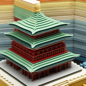 Bloc de notas adhesivas, campana creativa, torre de tambor, calendario semanal, bloque de papel, casa del árbol, Bloc de notas 3D, Cubo de notas con caja de regalo al por menor