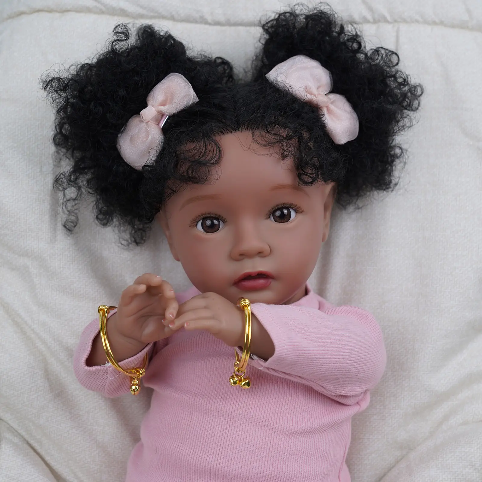 20 polegadas 3D Real Reborn Baby Doll Lifelike bebê recém-nascido boneca Full Vinyl Silicone boneca bebê renascer