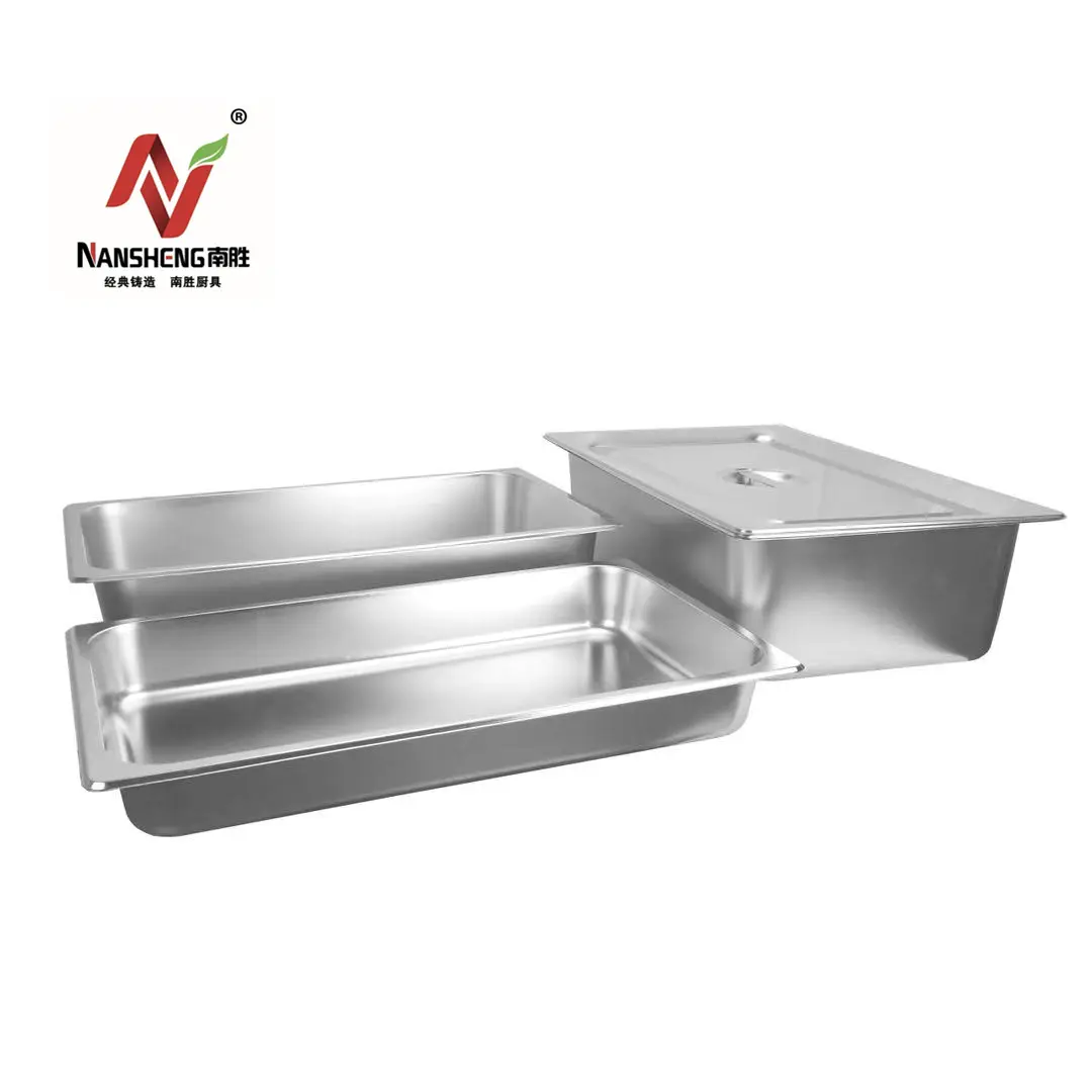 Fabrika kaynağı sıcak satış ss201 gıda ısıtıcısı büfe gn pan paslanmaz çelik 65mm derinlik gastropan pan