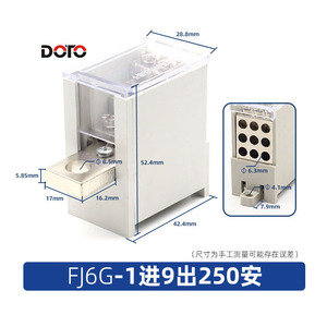 FJ6G Type Switch Terminal Nylon Junction Box <strong>Connector</strong> with 1 <strong>Input</strong> and 2/4/6/9 <strong>Output</strong> 100A for Power Application Male/Female - Product Image 4