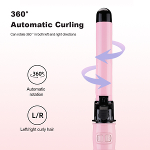 เครื่องม้วนผมหมุนได้สองทิศทางตัวจับกันลื่นและที่ม้วนผมแบบพกพาหน้าจอ LCD สร้างลอนผมได้อย่างคุ้มค่าที่บ้าน - Product Image 4