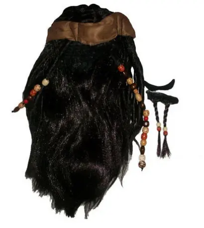 Disfraz de halloween para hombres adultos, sombrero de pirata, capitán jack sparrow, pelucas, accesorios de cosplay, envío directo