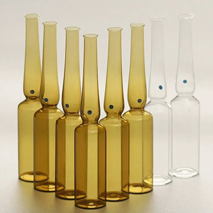 Pharmaceutical ampoule glass bottle low borosilicate glass ampoule medicinal amber glass vial 2ml ampoule for injection vials