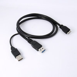 สายเคเบิล Y ความเร็วสูง USB คู่3.0ตัวผู้กับไมโคร USB สายแยก3.0สำหรับฮาร์ดดิสก์ - Product Image 2
