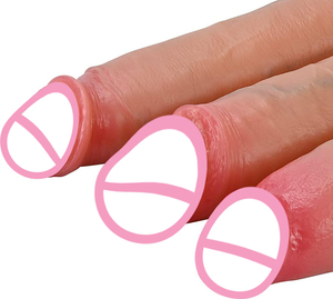 סימולציה בגודל גדול מעובה הסיפון כפול סיליקון סיליקון נוזלי דילדו שרוול הפין לגברים - Product Image 3