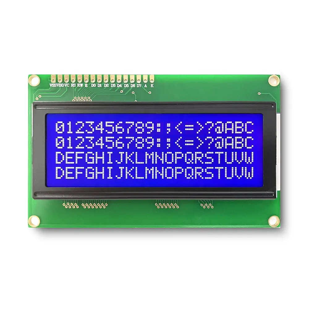 16 pin 20x4 SPI/I2C/interfaccia parallela personaggio dei cartoni animati 2004 in bianco e nero display lcd