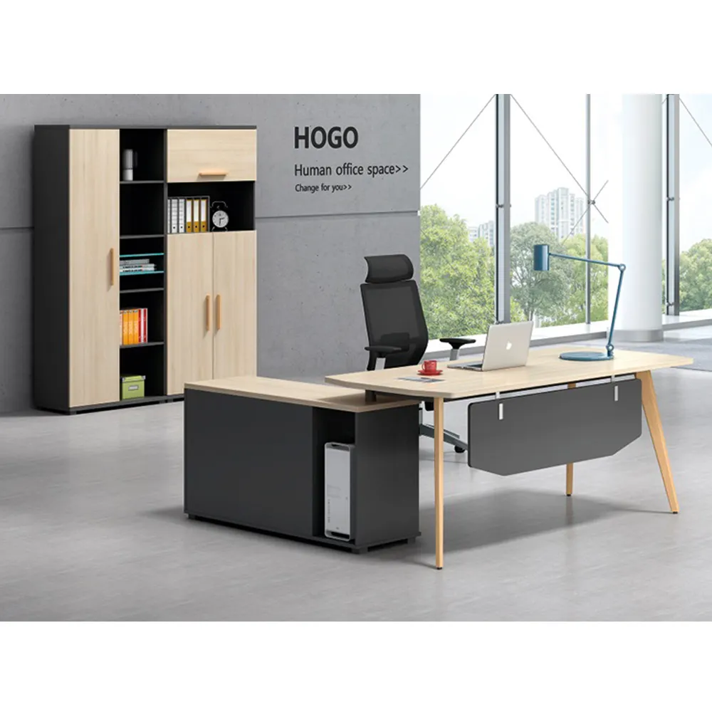 فوشان JUOU مكاتب أثاث المكاتب منضدة مكتب عصري L شكل التنفيذي رخيصة طاولة مكتب من الخشب تصميم