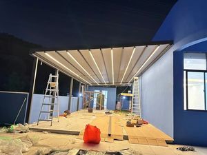 Custom Sun Shading and Rainproof Pergola Sliding Porch Awning Folding <strong>Patio</strong> Cover Roof System Automatic Retractable Pergola <strong>PVC</strong> - Product Image 2