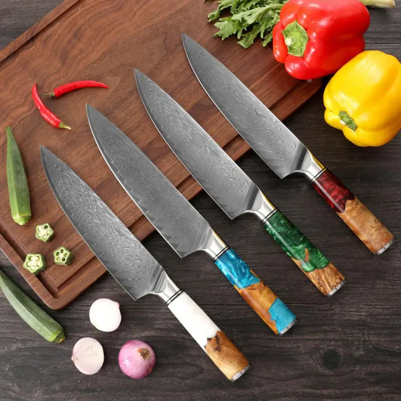 Grandsharp — couteau de chef de cuisine professionnel en acier damas, 8 pouces 67 couches vg10, vente en gros