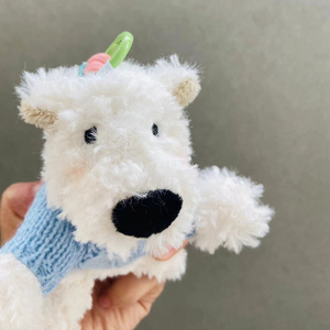 Cute Puppy Dog <strong>Plush</strong> Keychain West Highland Terrier <strong>White</strong> with Accessories <strong>Plush</strong> Soft Pendant for Bag Souvenir Store Gift - Product Image 2