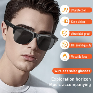 F06 Óculos Inteligentes Fone De Ouvido Estéreo Headset Dual <span class=keywords><strong>Speaker</strong></span> Toque Sem Fio Azul dente Óculos De Sol Headphone Viagem Condução