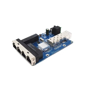 高速配信1 SFP 4 Rj45ポートトランシーバーマルチポート1.25g光ファイバーメディアコンバータ1000 PCBボード - Product Image 1
