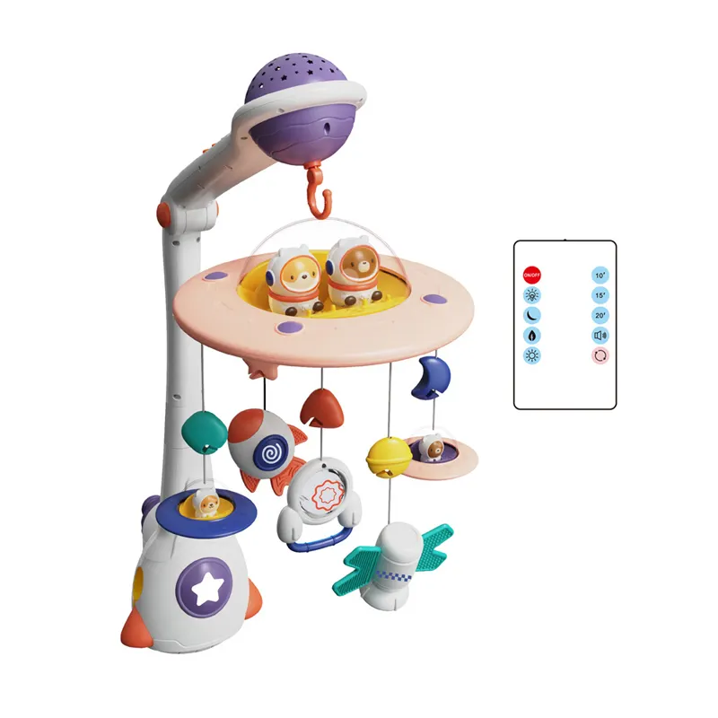 Jinming - Brinquedo musical para bebês, máquina de som e som de berço, luz noturna e luz, chupeta com efeito de som e som, ideal para dormir