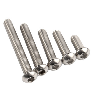 M2 m3 טיטניום נירוסטה מתכת iso7380 בורג ראש שקע משושה