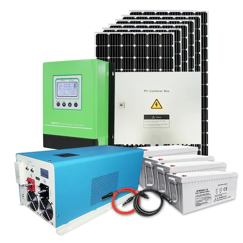 Ave Pure-Kit de batería de iones de litio para casa, kit híbrido de inversor completo fuera de la red, paneles de energía solar para el hogar