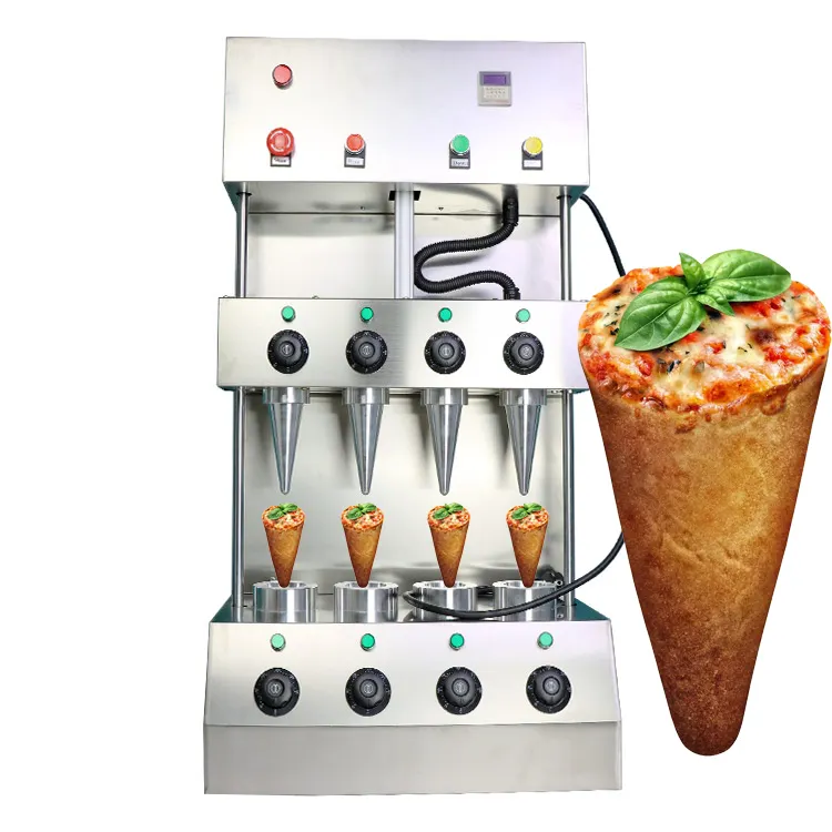 Máquina de fabricación de Pizza con cono de sujeción de acero inoxidable, horno de cono de pizza de alta eficiencia, máquina automática para hacer conos de pizza