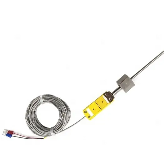 Male and female plugs connecting Type K thermocouple sensors
