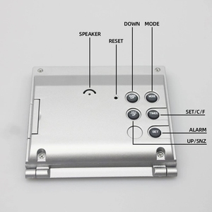 Digitaler Reise wecker Batterie betriebener faltbarer Kalender & Temperatur & Timer LCD-Uhr mit Schlummer modus - Product Image 4