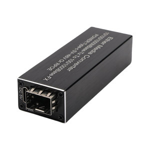 Micro Mini Tamaño 10 100 1000BASE-T a 100 1000BASE-X SFP Convertidor de medios de fibra 5V Entrada USB tipo C o alimentado por PoE - Product Image 1