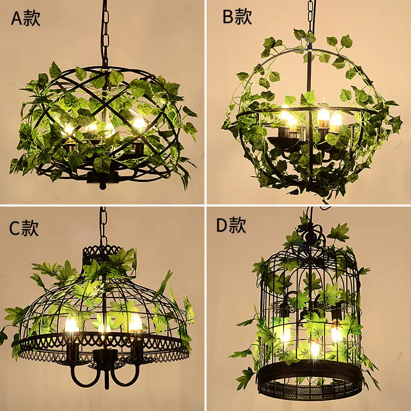 إضاءة LED متميزة لثريا النباتات, إضاءة LED كلاسيكية لثريا النبات ، لغرفة الطعام ، والمقهى والبار ، إضاءة إبداعية للفنادق ، ثريا البار الفنية الخضراء