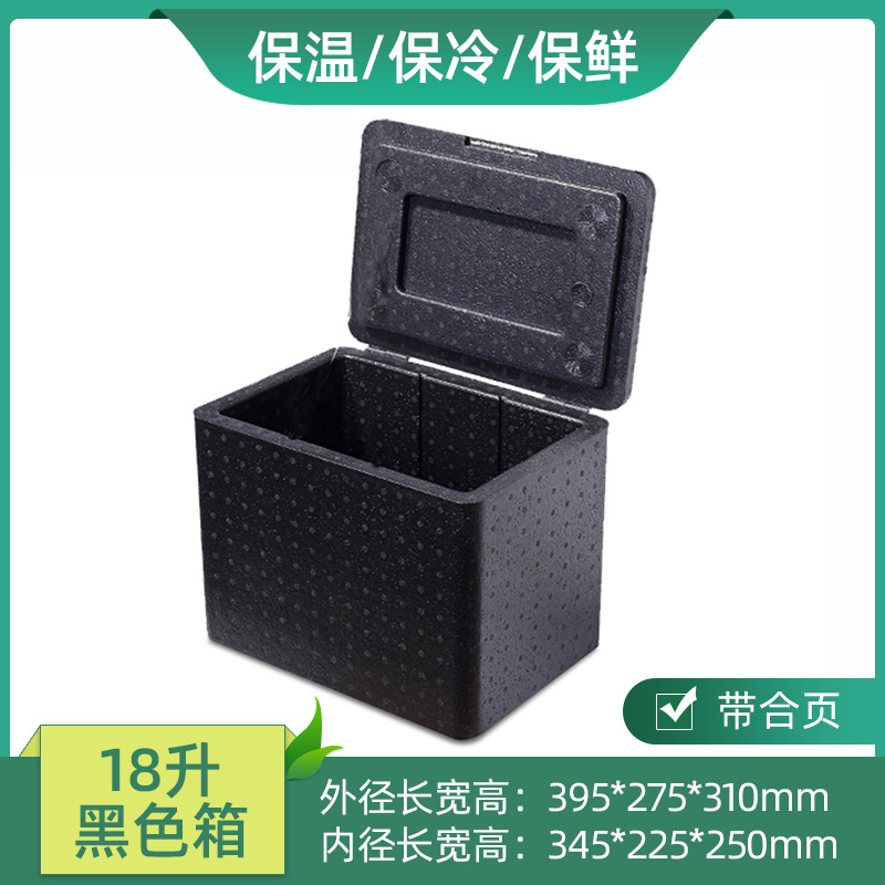 Boîte simple noire de 18 litres (avec charnière d'électrophorèse)