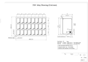3*8レイアウトHF M1 F08 1KB 13.56MHZ RFIDインレイシートRFID PVC RFIDプレラムシート - Product Image 4