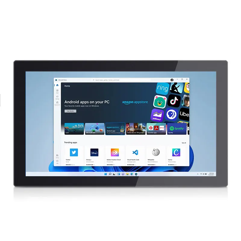 תעשייתי גדול אנדרואיד Tablet 21.5 אינץ 24 אינץ 27 אינץ עמיד למים קיר הר RJ45 POE אנדרואיד Tablet PC