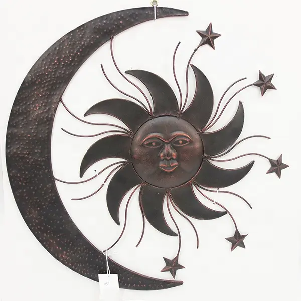 Antique Hanging Decorations Metal Sun Moon And Star Home Decor Wall Art