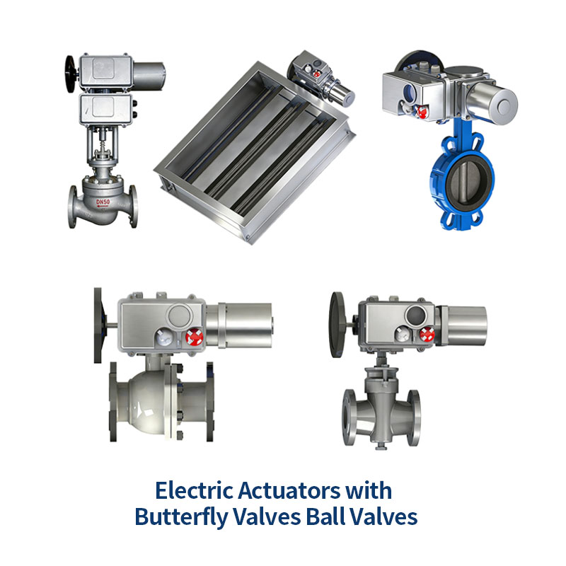 Electric Actuators with Butterfly Valves Ball Valves